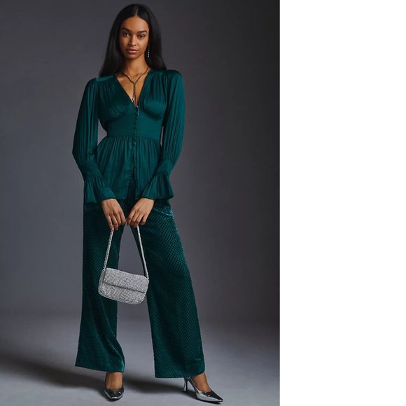 By Anthropologie Deep-V Tunic SIZE M new with tag nwt - Picture 3 of 6